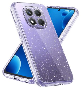 Etui do Xiaomi Redmi Note 14 Pro 5G bezbarwne z brokatem