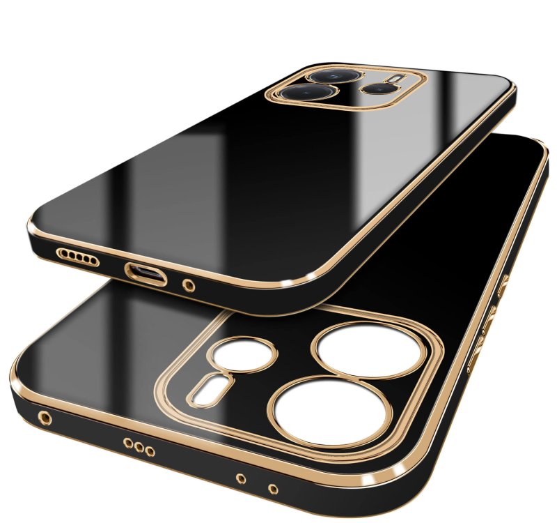 etui-do-xiaomi-redmi-note-14-5g-ze-zlota-ramka-czarne-ze-szklem