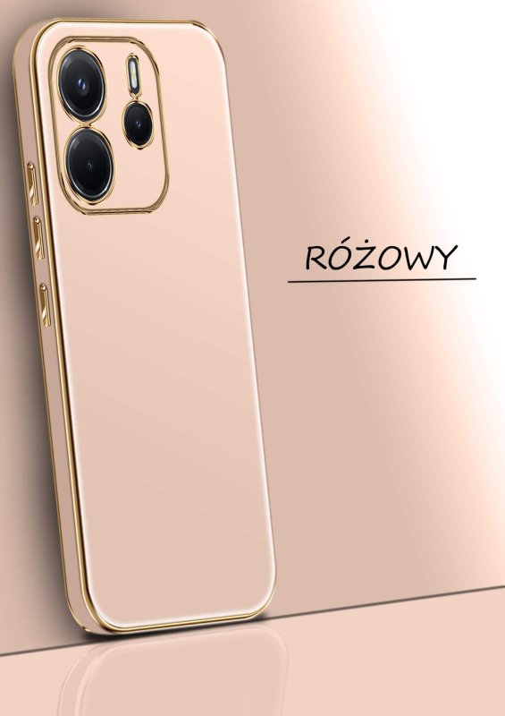 etui-do-xiaomi-redmi-note-14-5g-ze-zlota-ramka-rozowe-ze-szklem