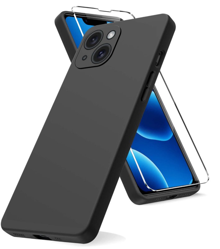 etui-do-iphone-13-14-czarne-matowe-z-zestawem-2-szkiel