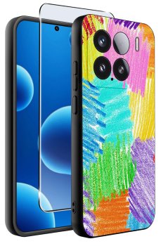 Etui do Xiaomi 15 Pro malowane różne wzory kolorowe ze szkłem