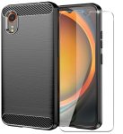Etui do Samsung Xcover 7 czarne carbon ze szkłem