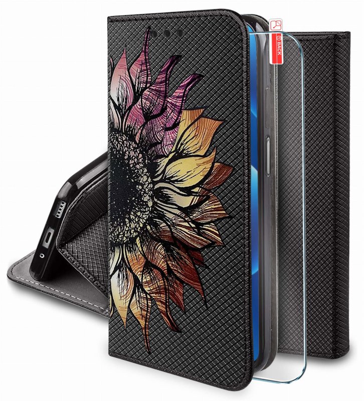 etui-do-realme-c75-zamykane-malowane-wzor-kwiat-ze-szklem