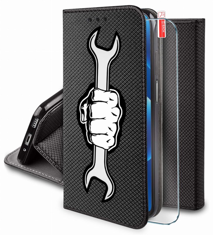 etui-do-realme-c75-zamykane-malowane-wzor-meski-szklem