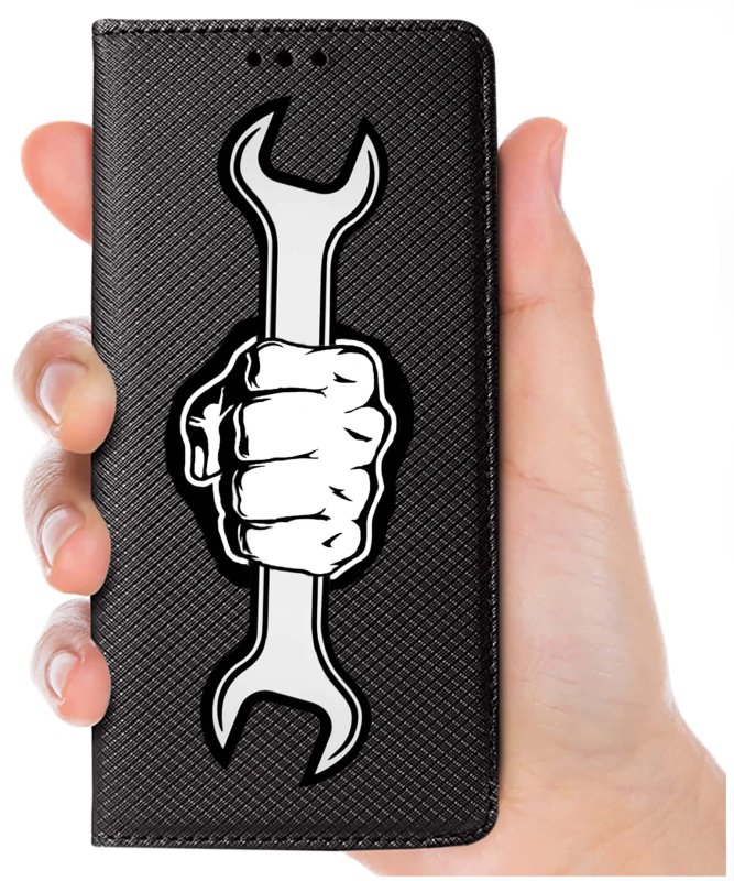 etui-do-realme-c75-zamykane-malowane-wzor-meski-szklem