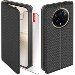 Etui do Realme 14 Pro+ Plus 5G czarne zamykane z folią