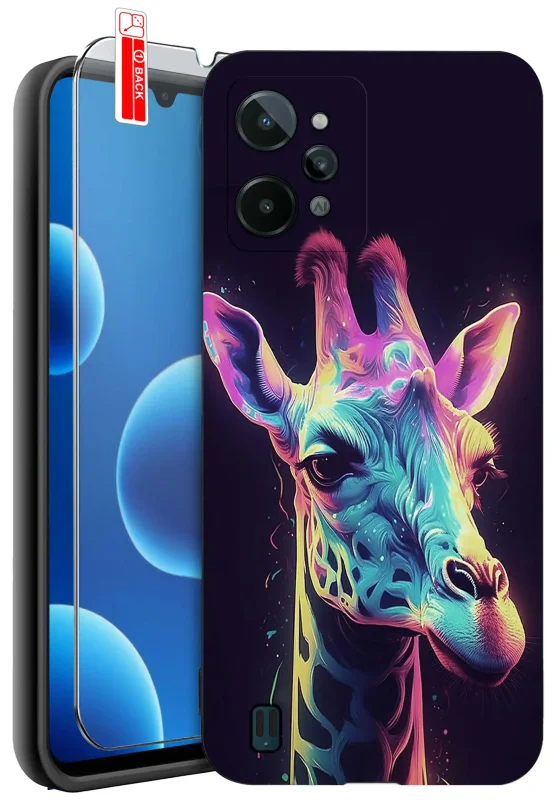 etui-do-realme-c31-malowane-rozne-wzory-zwierzeta-ze-szklem