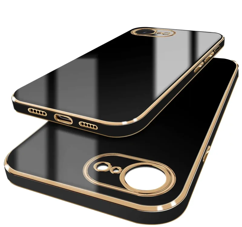 etui-do-iphone-16e-17e-ze-zlota-ramka-czarne-ze-szklem