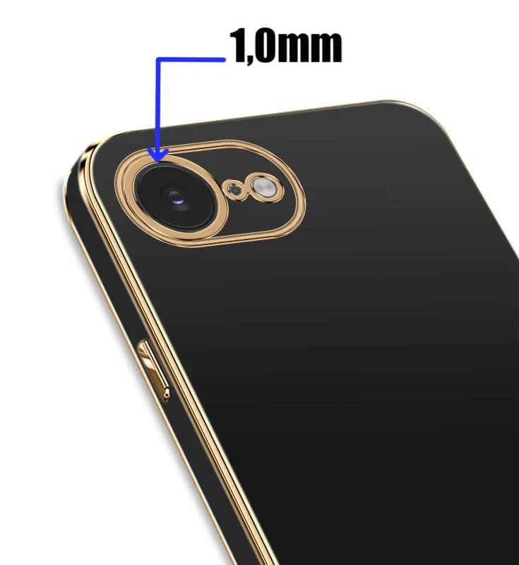 etui-do-iphone-16e-17e-ze-zlota-ramka-czarne-ze-szklem