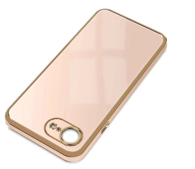 etui-do-iphone-16e-17e-ze-zlota-ramka-rozowe-ze-szklem