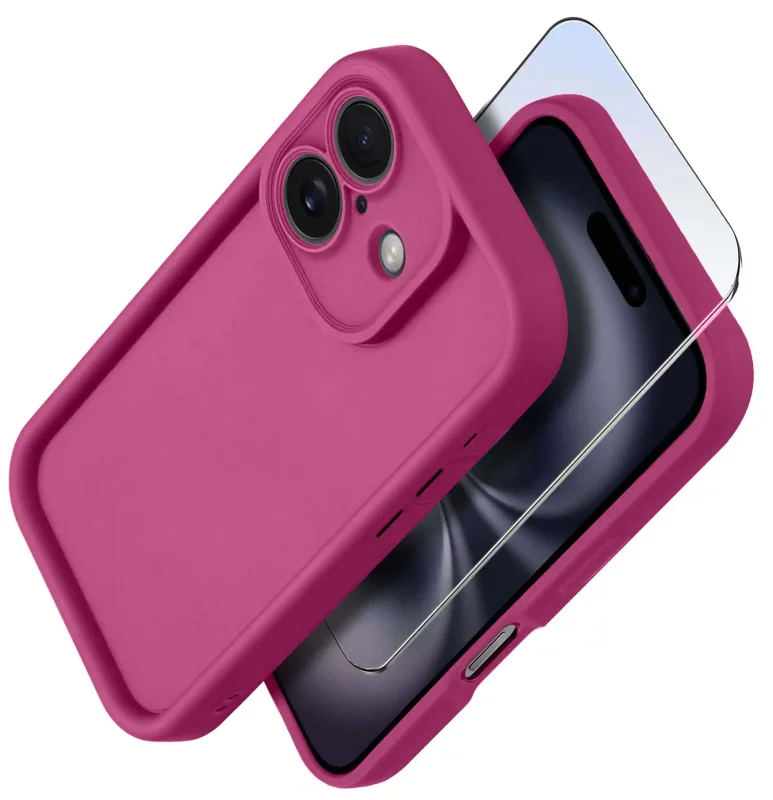 etui-do-iphone-16-rozowe-wzmacniane-silikonowe-ze-szklem