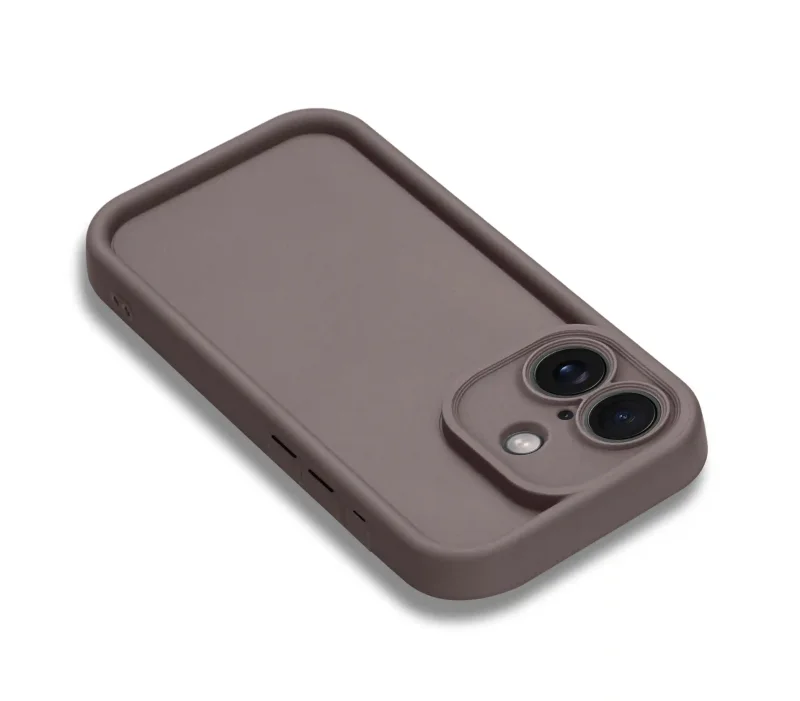 etui-do-iphone-16-brazowe-wzmacniane-silikonowe-ze-szklem
