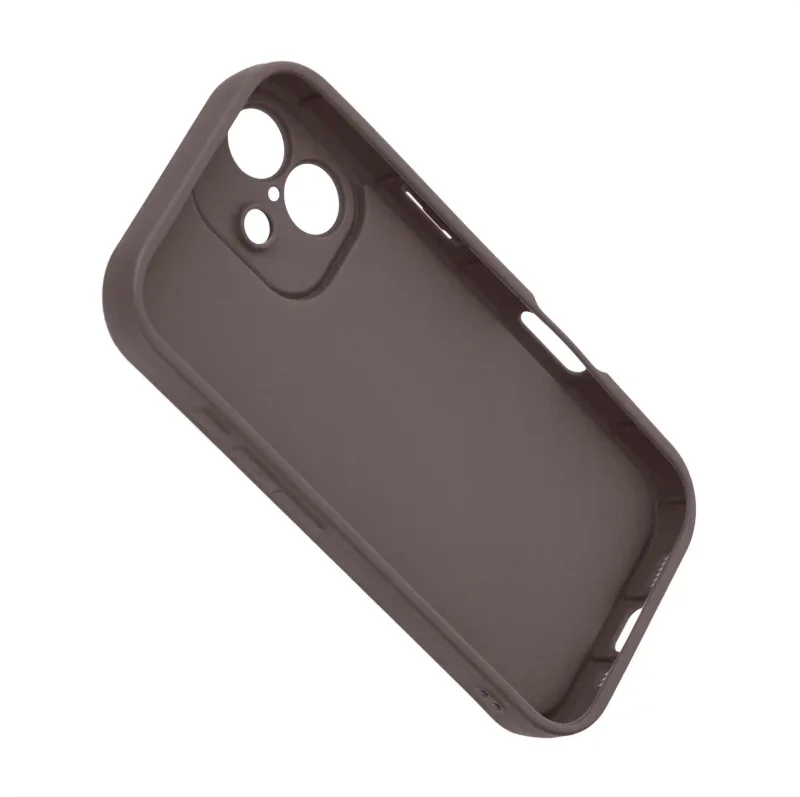 etui-do-iphone-16-brazowe-wzmacniane-silikonowe-ze-szklem