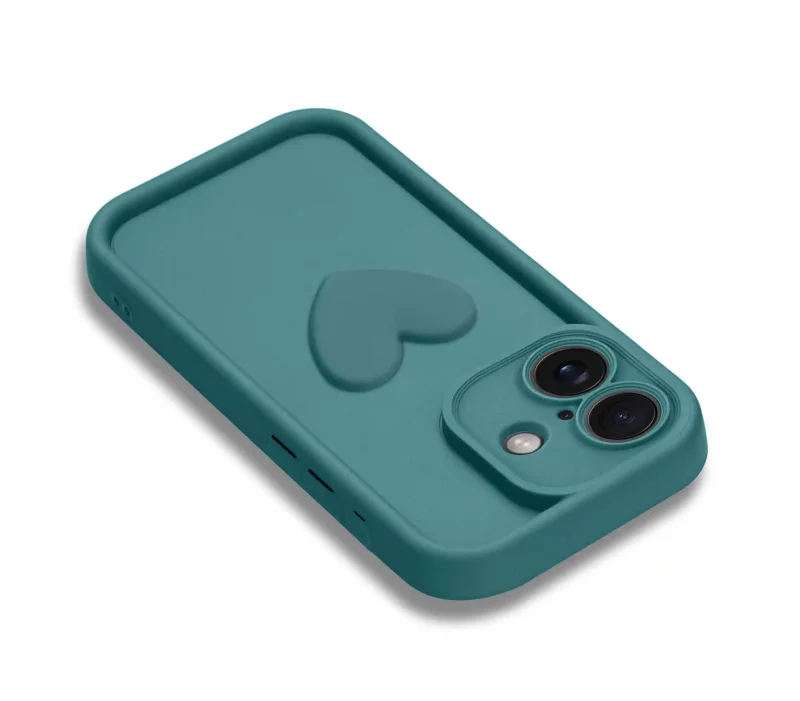 etui-do-iphone-16-silikonowe-serce-zielone-ze-szklem