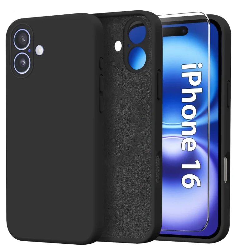 etui-do-iphone-16-czarne-silikonowe-ze-szklem