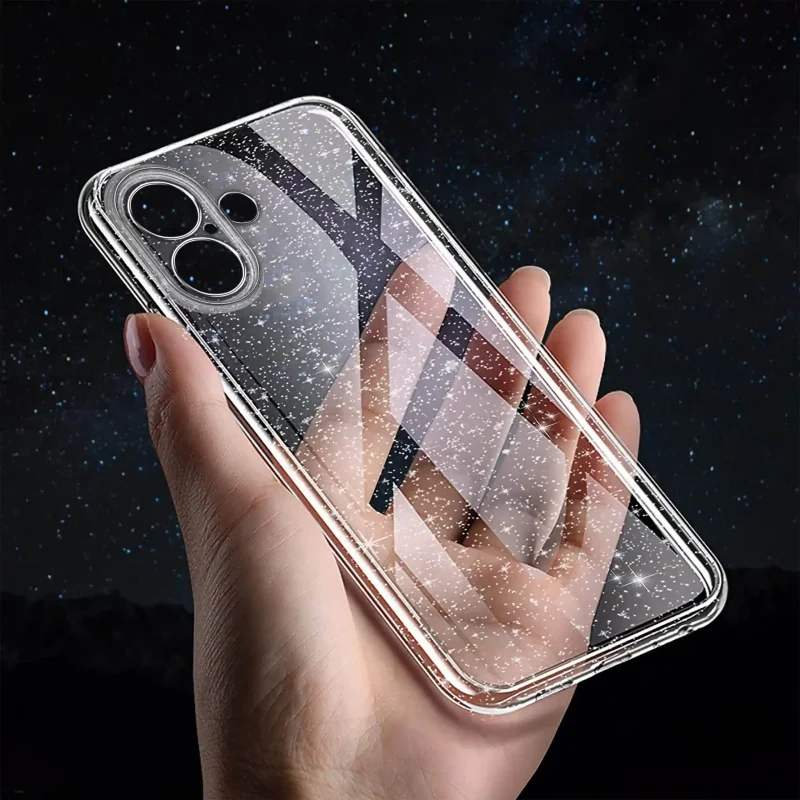 etui-do-iphone-16-bezbarwne-z-brokatem-ze-szklem