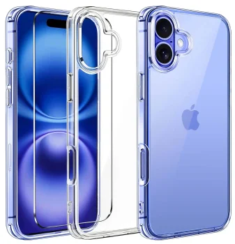 Etui do Iphone 16 bezbarwne wzmacniane ze szkłem