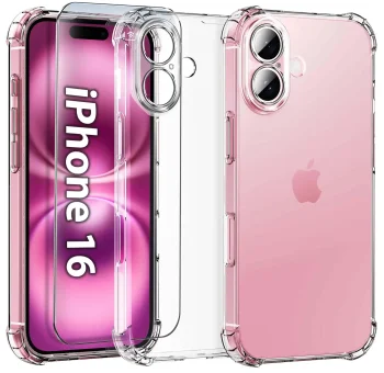 Etui do Iphone 16 przeźroczyste ze szkłem
