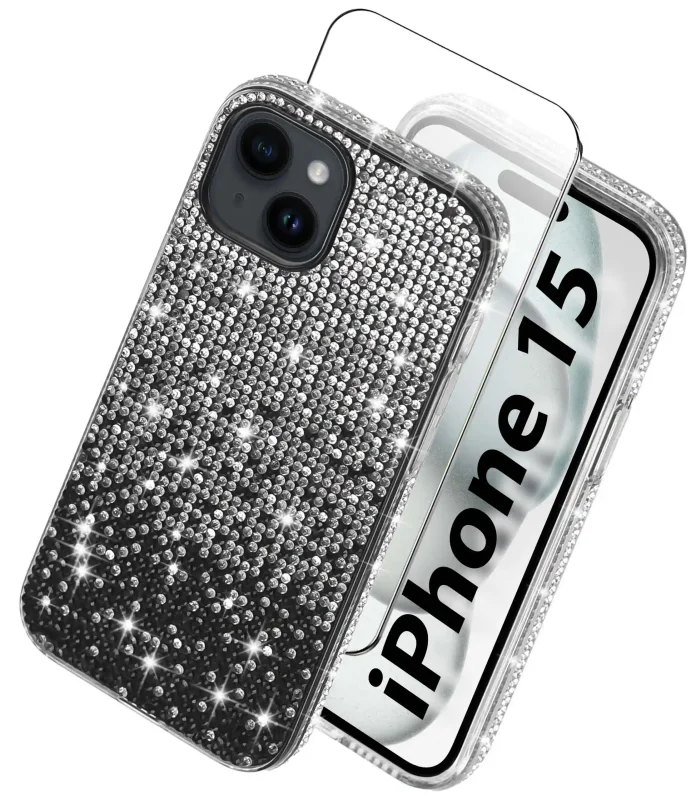 etui-do-iphone-15-silikonowe-diamond-czarne-ze-szklem