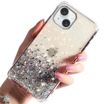 Etui do Iphone 15 brokat przeźroczyste ze szkłem