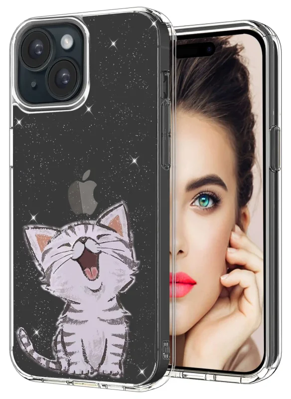 etui-do-iphone-15-bezbarwne-brokat-wzor-ze-szklem