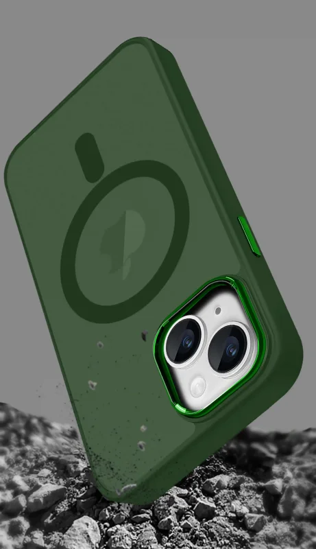 etui-do-iphone-15-magsafe-matowe-zielone-ze-szklem