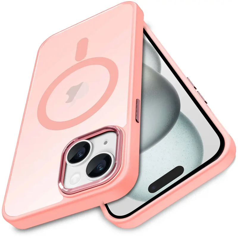 etui-do-iphone-15-magsafe-matowe-rozowe-ze-szklem