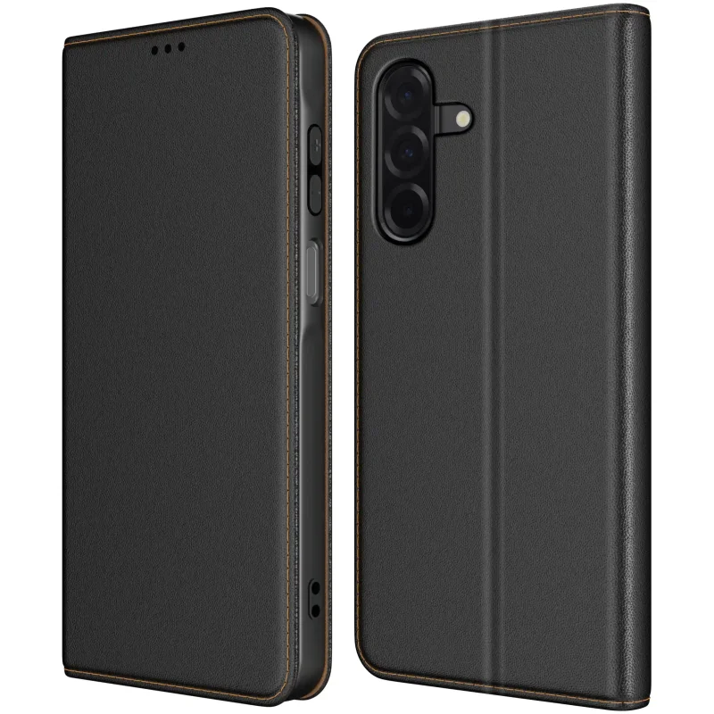 etui-do-samsung-galaxy-a26-skorzane-zamykane-czarne-ze-szklem