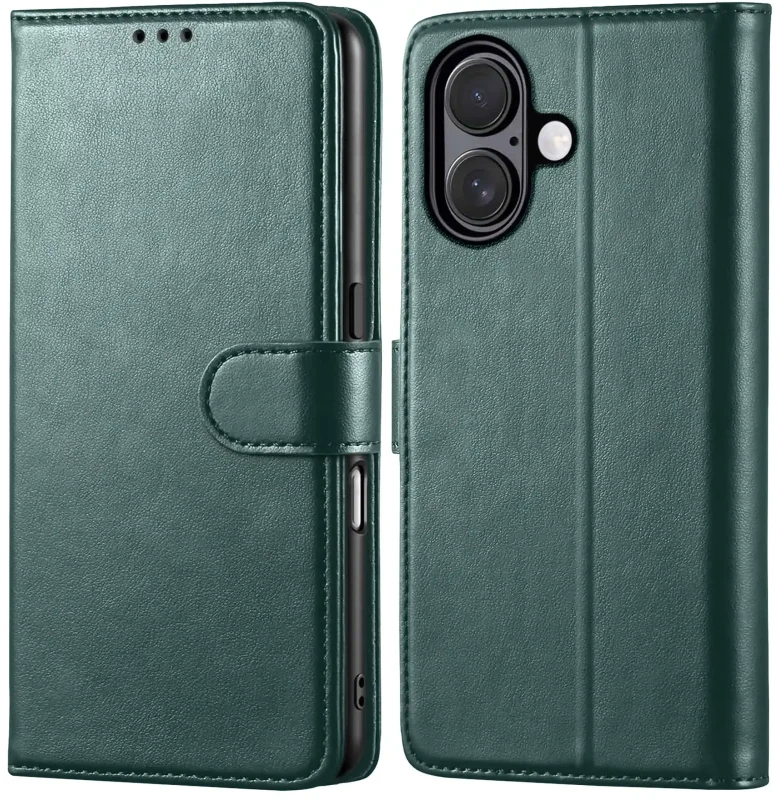 etui-do-iphone-16-plus-zielone-magnetyczne-z-klapka-ze-szklem