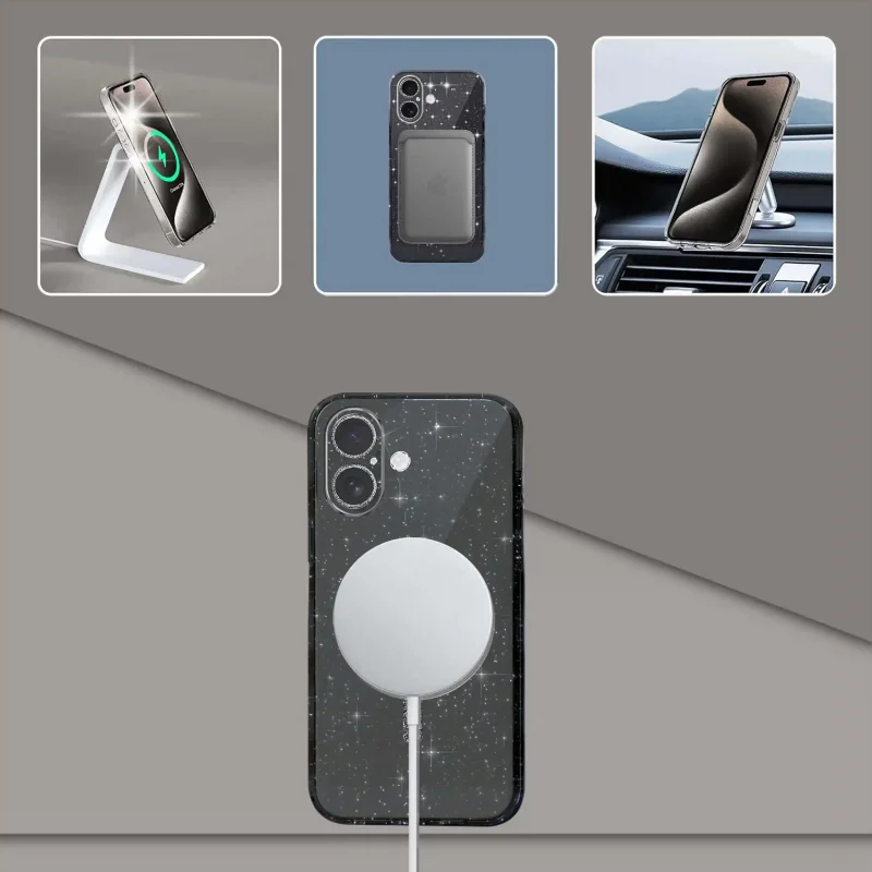 etui-do-iphone-16-plus-magsafe-brokatowe-czarne-ze-szklem
