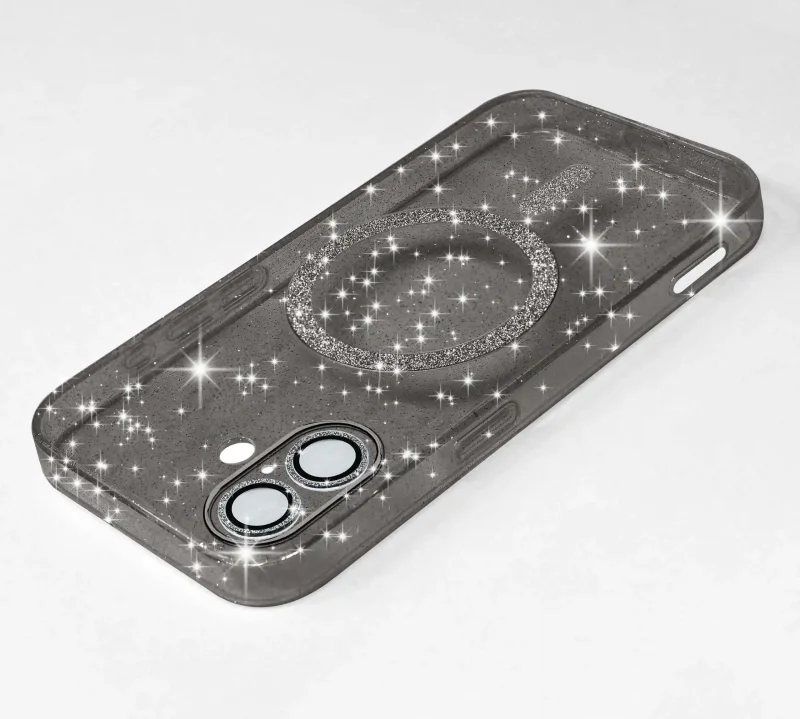 etui-do-iphone-16-plus-magsafe-brokatowe-czarne-ze-szklem