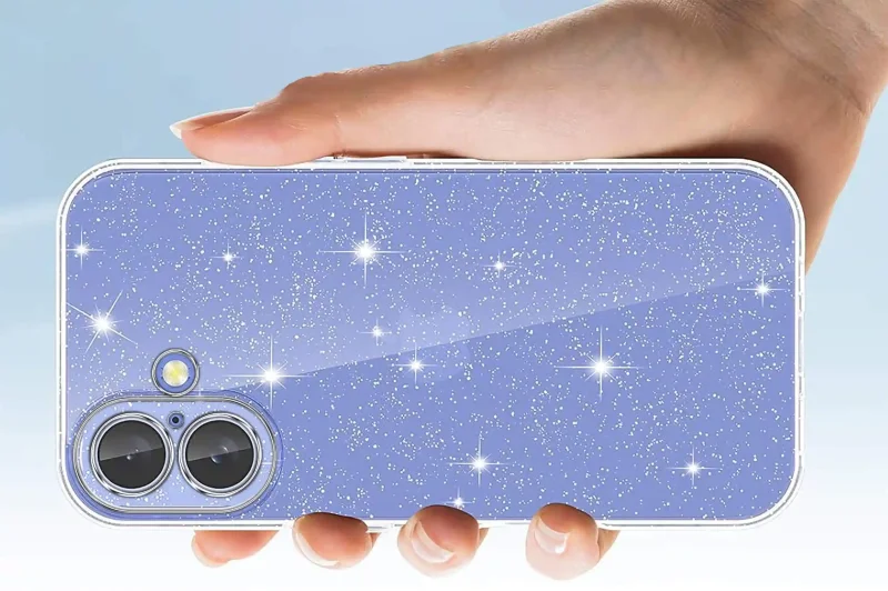 etui-do-iphone-16-plus-bezbarwne-z-brokatem-ze-szklem