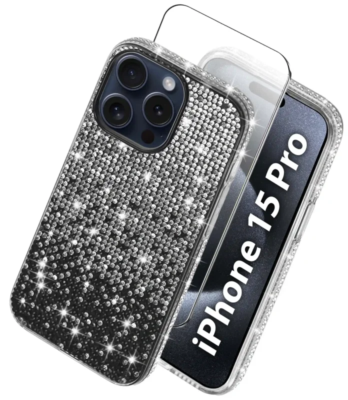 etui-do-iphone-15-pro-silikonowe-diamond-czarne-ze-szklem