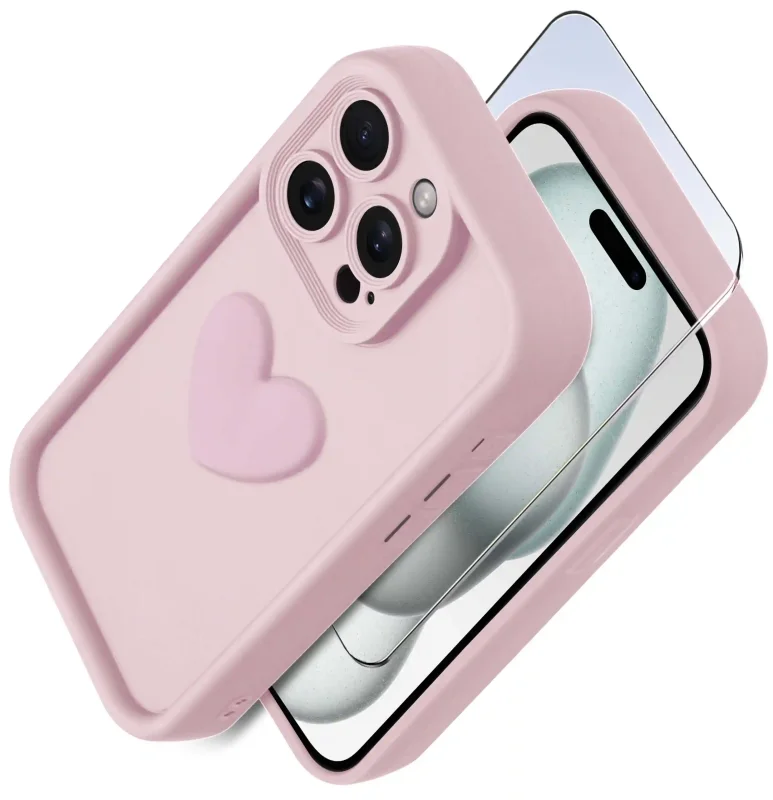 etui-do-iphone-15-pro-silikonowe-serce-jasnorozowe-ze-szklem