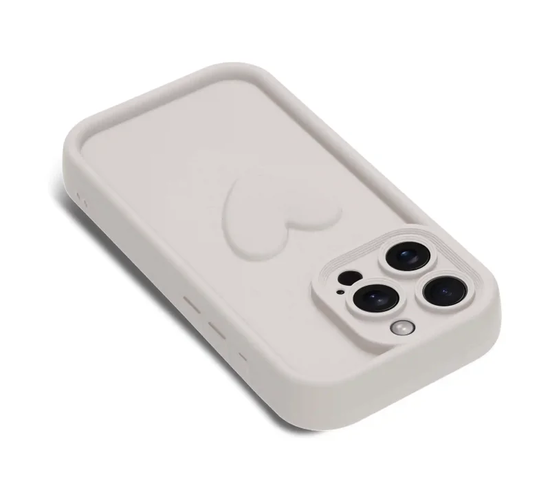 etui-do-iphone-15-pro-silikonowe-serce-białe-ze-szklem