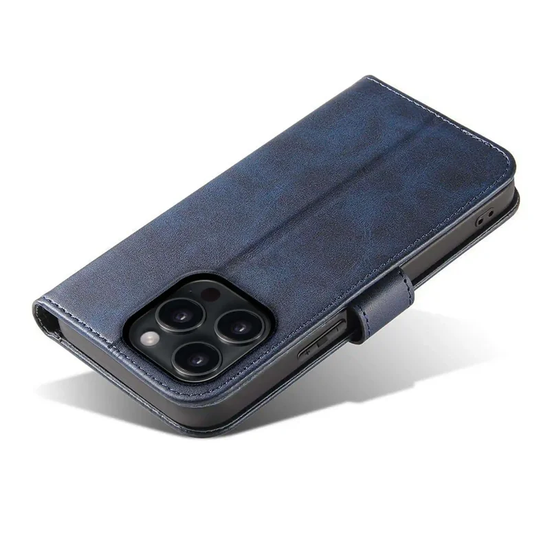 etui-do-iphone-15-pro-skorzane-z-klapka-granatowe-ze-szklem
