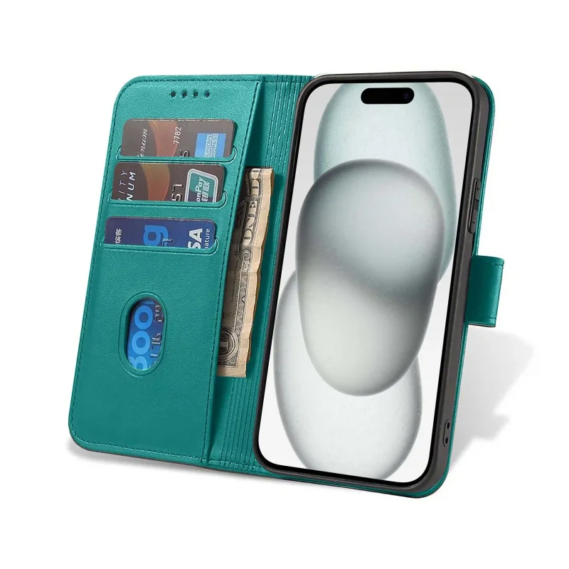 etui-do-iphone-15-plus-skorzane-z-klapka-turkusowe-ze-szklem