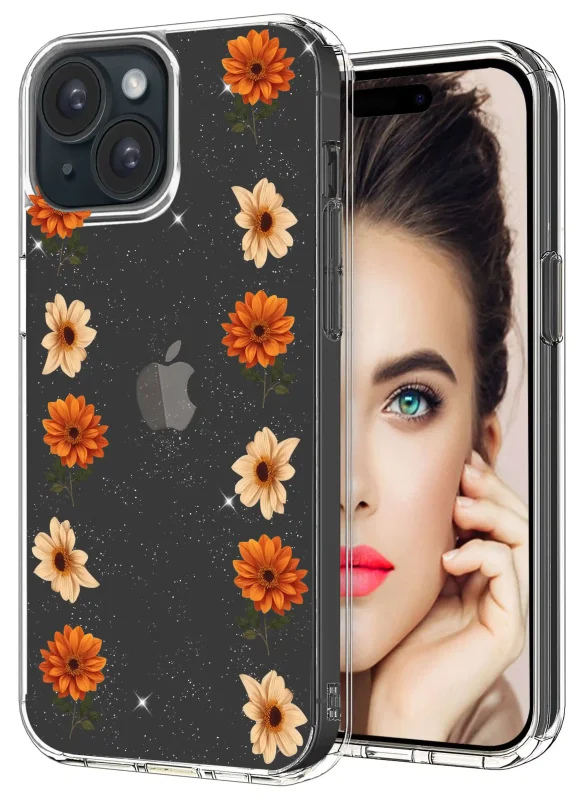 etui-do-iphone-15-plus-bezbarwne-brokat-wzor-kwiaty-szklo