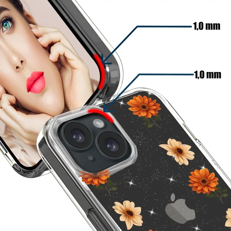etui-do-iphone-15-plus-bezbarwne-brokat-wzor-kwiaty-szklo