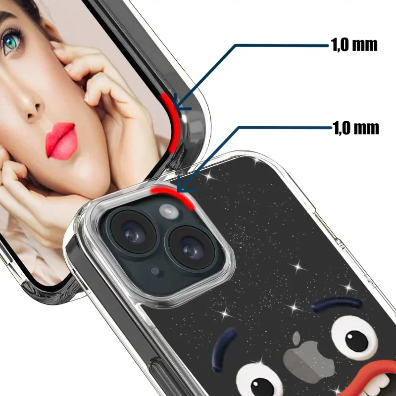 etui-do-iphone-15-plus-bezbarwne-brokat-wzor-buzka-szklo