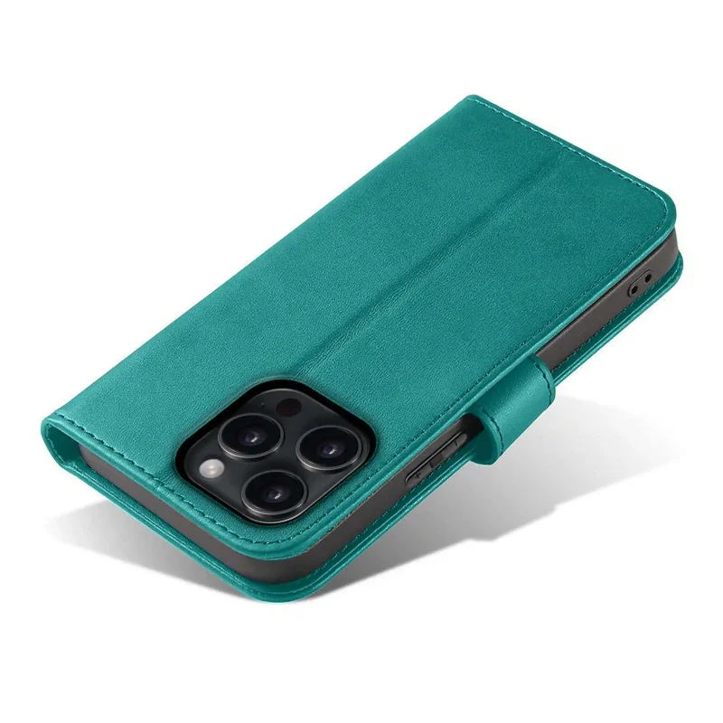 etui-do-iphone-15-pro-max-skorzane-z-klapka-turkusowe-ze-szklem