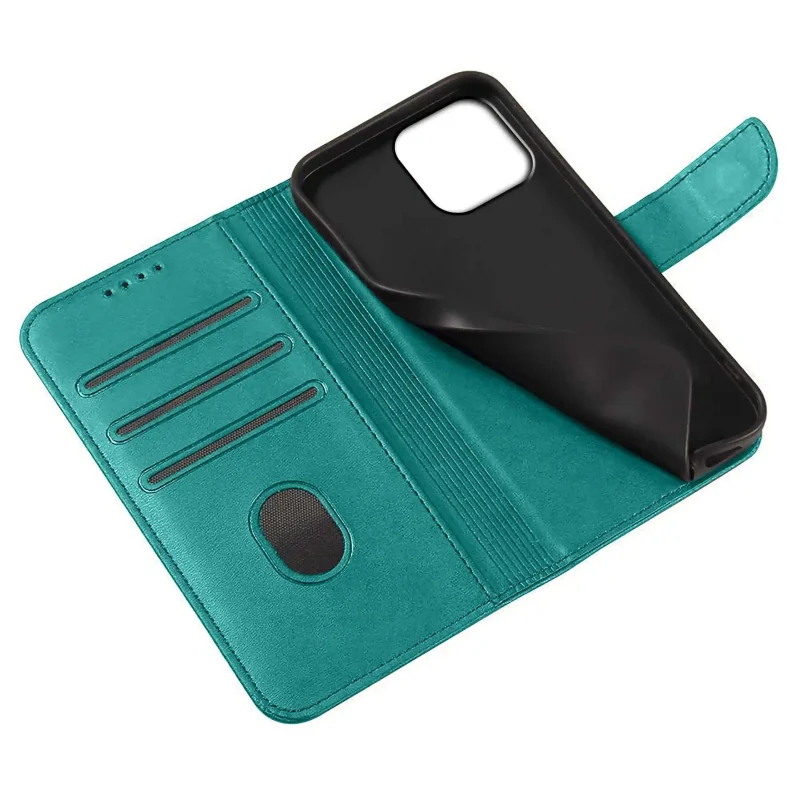 etui-do-iphone-15-pro-max-skorzane-z-klapka-turkusowe-ze-szklem