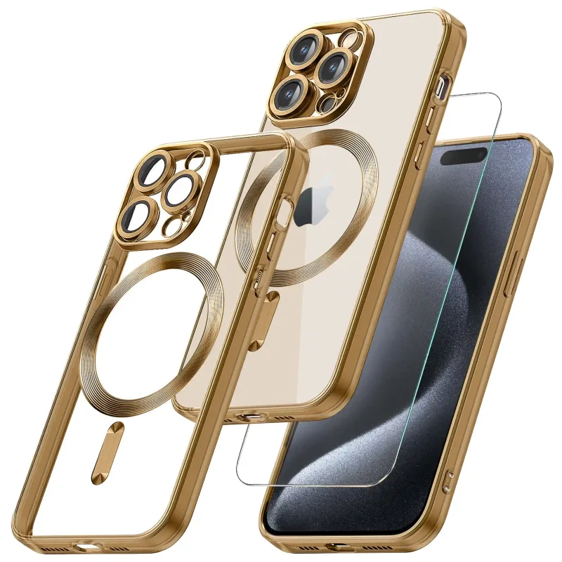 etui-do-iphone-15-pro-max-magsafe-zlota-ramka-ze-szklem