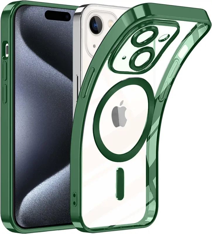 etui-do-iphone-15-pro-max-magsafe-zielona-ramka-ze-szklem