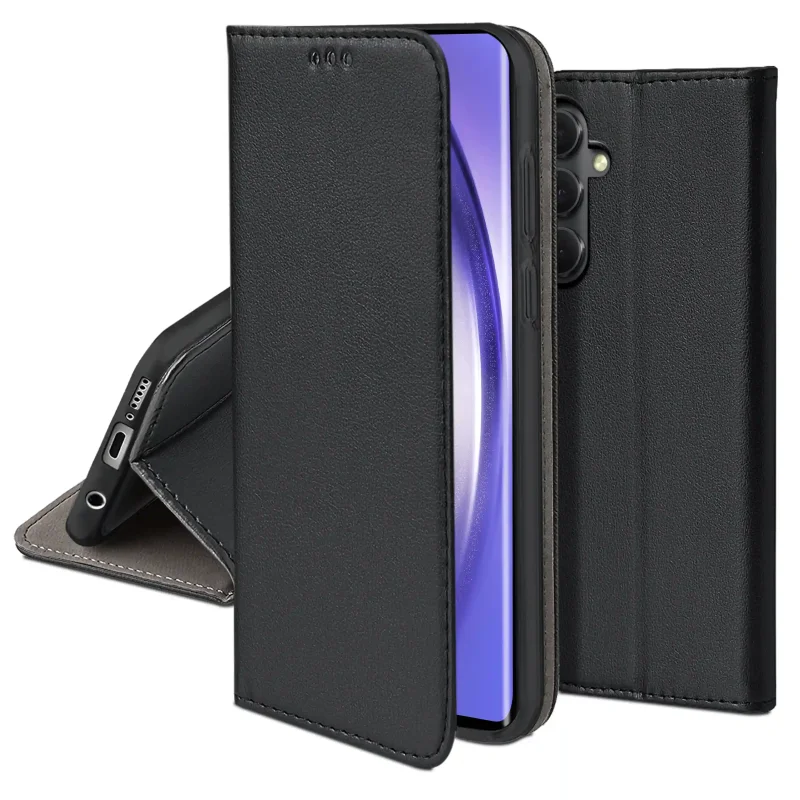 etui-do-samsung-galaxy-a54-zamykane-magnetyczne-czarne-szklo