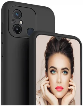 Etui do Xiaomi Redmi 12C silikonowe czarne + szkło
