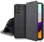 Etui zamykane do Samsung Galaxy A52 / A52s 5G czarne + szkło 