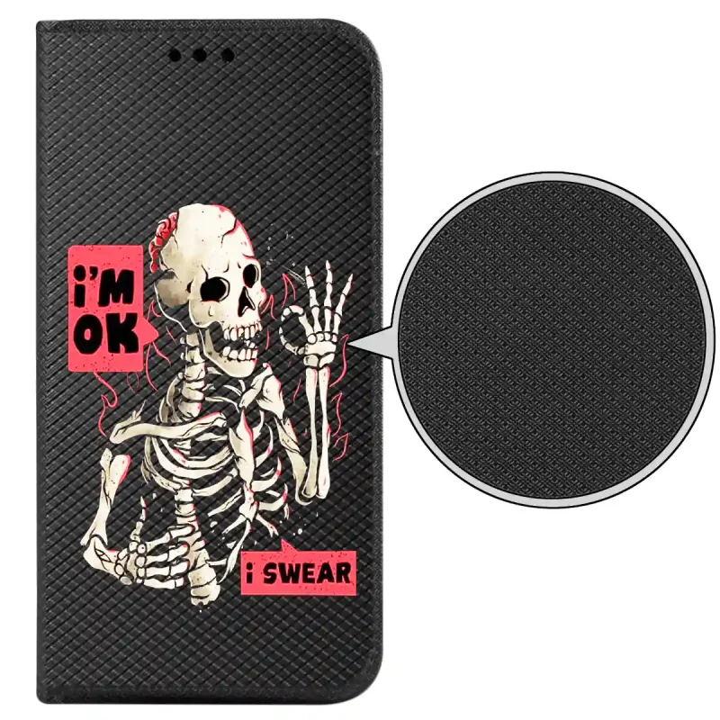etui-do-samsung-galaxy-a52-a52s-5g-zamykane-malowane-wzor-szkielet-ze-szklem