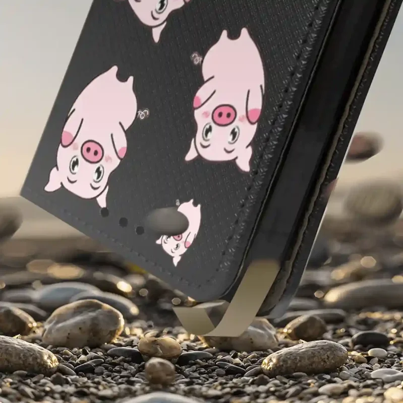 etui-do-samsung-galaxy-a52-a52s-5g-zamykane-malowane-wzor-swinki-ze-szklem
