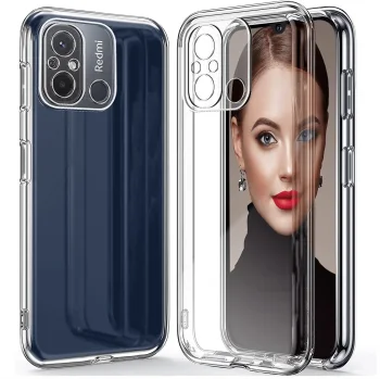 Etui bezbarwne grubsze do Xiaomi Redmi 12C + szkło
